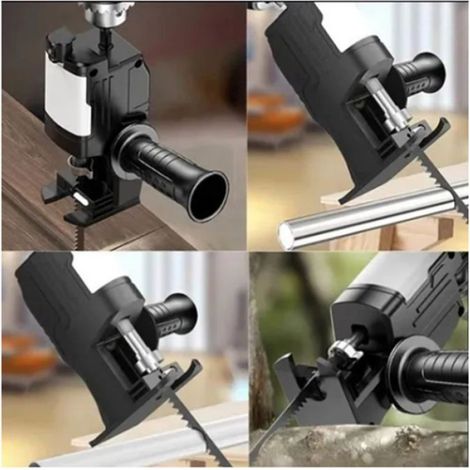 1 Adaptateur de scie alternative, ABS, 3 tailles de lame, Pour scie à chantourner, Coupe bois (1/5)