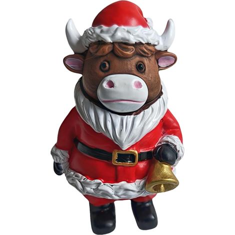 Figurines décoratives de bœuf des Highlands - Décoration de Noël avec vache (1/5)