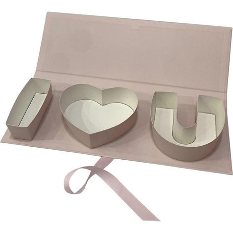 Boîte cadeau vide lettre FytStycale décorative résistante pratique à remplir idéale mariages bonbons chocolats rose (1/5)