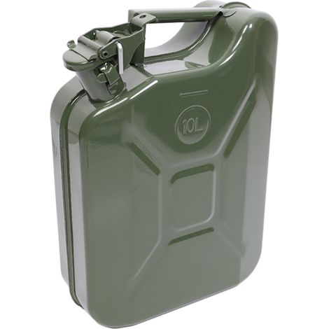 5L/10L Bidon d'Essence US Standard Réservoir Métallique Épais Réservoir de Carburant Portable Secours Urgence Jerrican Pétrole pour Voitures Camions (1/5)