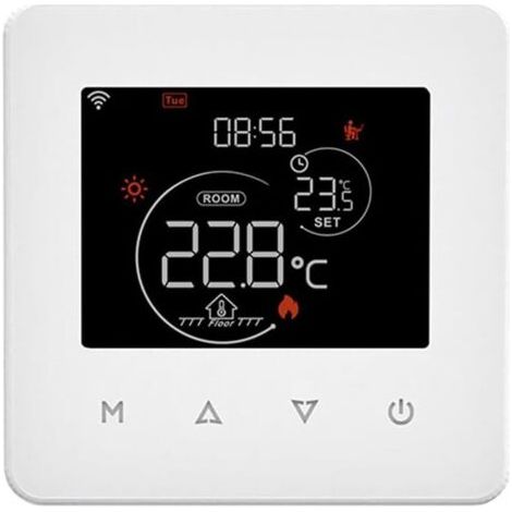 QORVA-Thermostat intelligent WiFi activé pour contrôle vocal Tuya Planification hebdomadaire pour gestion à distance de la température Chaudières électriques à gaz Chauffage au sol (chauffage de l'eau (1/4)