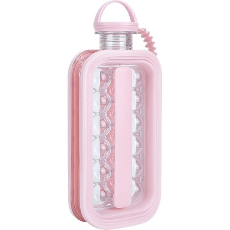 Tragbarer, einziehbarer Eiswürfelbereiter mit Deckel, ideal für Barbedarf, rosa (1/5)