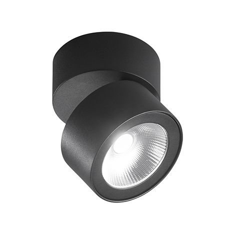 Projecteur LED Orientable en Métal Noir 15W 900lm CCT avec Température de Couleur Sélectionnable 3000K/4000K/6000K Diamètre 10,5cm - Marque Perenz (1/2)