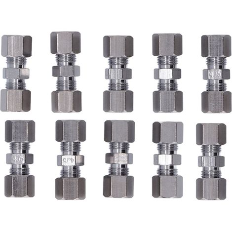 Eosnow 10 pcs Bremsleitungsanschluss verchromte Kupferrohranschläge für 4,75 mm Durchmesserröhrchen