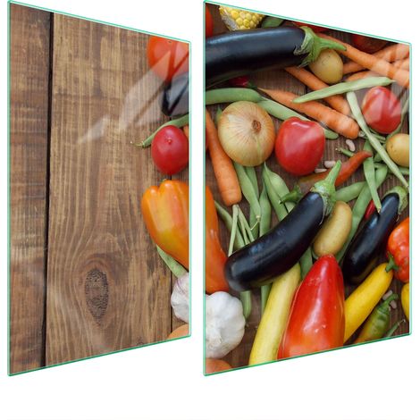 PLACA PROTECTORA DE VIDRIO PARA ESTUFA 70x52 VERDURAS (1/5)