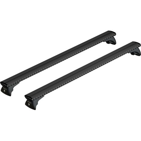 Silenzio Black In-Rail, set completo barre portatutto in alluminio - L - Evos IA - 128 cm