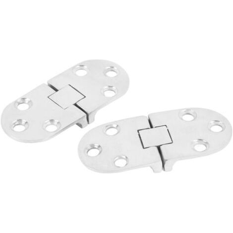 NALOOKAMIC Charnières marine en acier inoxydable 316 - Lot de 2 - Pour porte/fenêtre de bateau & camping-car - Résistance maximale,66x30mm (1/3)