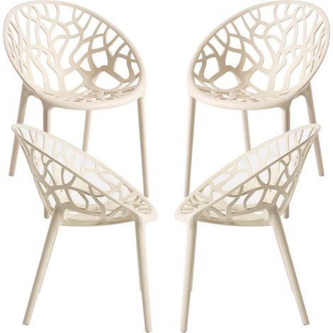 Packs Sillas Jardín - Pack 4 Sillas Nido - Beige (1/5)