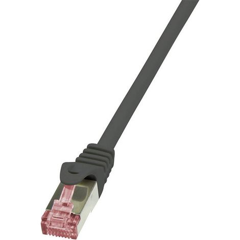 Câble réseau LogiLink CAT. 6 S/FTP 3 m noir - CQ2063S - 3.00 m - noir - [1x RJ45 mâle - 1x RJ45 mâle (1/4)