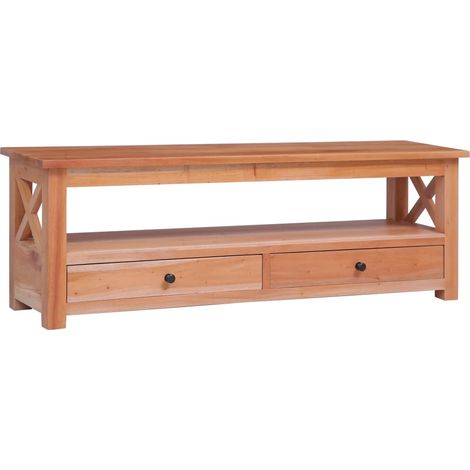 Mobile TV multimediale scaffale per televisione televisione buffet sala da pranzo soggiorno camera da letto 120 x 30 x 40 cm legno massello di mogano marrone 020025815
