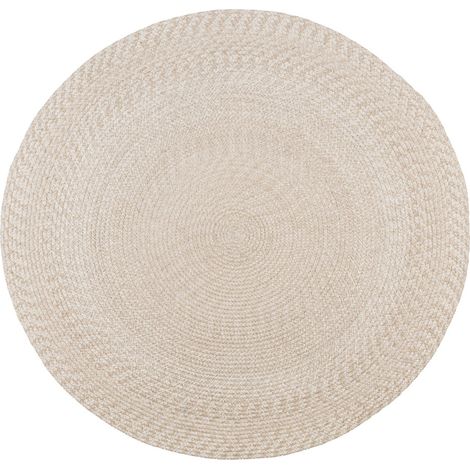 Tappeto Menorca in plastica riciclata sabbia ø120 cm (1/5)