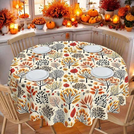 Nappe imprimée sur le thème des récoltes d'automne, idéale pour les fêtes et les occasions spéciales. Imperméable, format 510, rectangulaire.