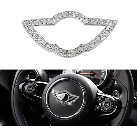 Sticker Logo Volant - Strass Cristal - Décoration Intérieure Auto - Compatible Mini Cooper - 1 Pièce (1/5)