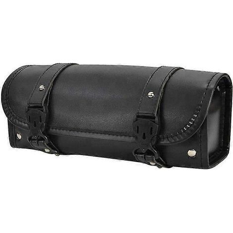 Motorradwerkzeugset aus Leder, Werkzeugtasche, Motorradzubehörtasche, 31 x 12 cm, schwarz