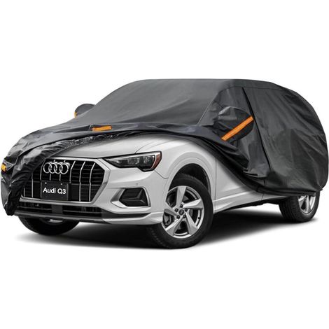 Vollgarage Autoplane Wasserdicht Atmungsaktiv für Audi Q3 (2012-2025) mit Reflektoren (1/5)