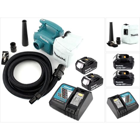 Makita DVC 350 RF Akku Staubsauger 18V + 2x Akku 3,0Ah + Ladegerät