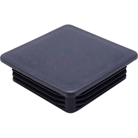 Bouchons carrés pour tubes - Lot de 2 - Plastique robuste - Protection contre intempéries - Clôtures et meubles - 100x100 mm Gris (1/5)