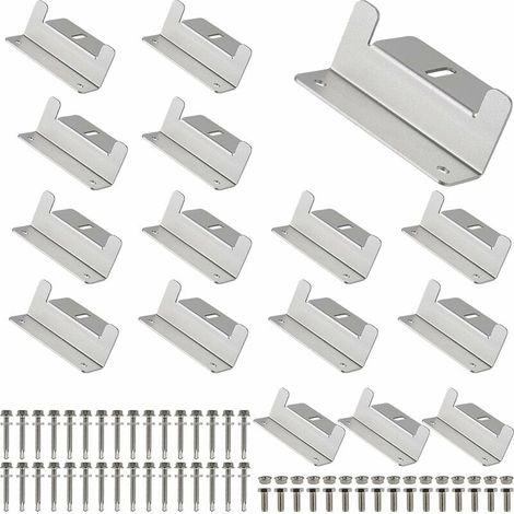 16 Supports Panneau Solaire Z Aluminium 100x65mm Bateaux (1/5)