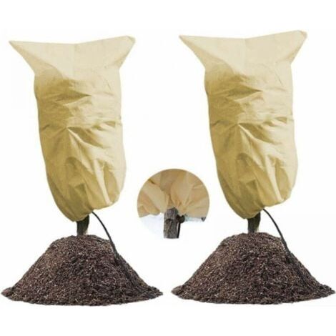 Pack de 2 housses d'hivernage pour plantes, protection des plantes 60 x 80 cm, housse d'hivernage, housse de protection des plantes réutilisable,70g/m² (1/5)
