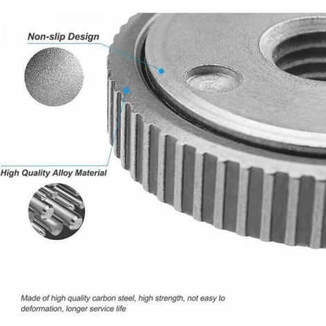 écrous de serrage rapide pour meuleuses angulaires, lot de 2, filetage M14, accessoires pour disque à trononner le bois (1/5)