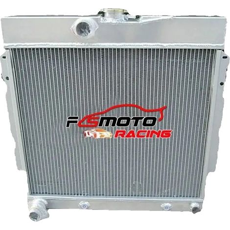 Radiador, material de aluminio, tamaño del núcleo 538 mm x 460 mm x 42 mm, tamaño total 654 mm x 600 mm x 146 mm, diámetro de entrada/salida 38 mm, diseño de 2 filas (1/5)