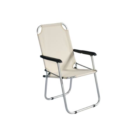 Sedia relax in alluminio, poliestere avorio MALIGI HOME MG-DANIELA Avorio (1/2)