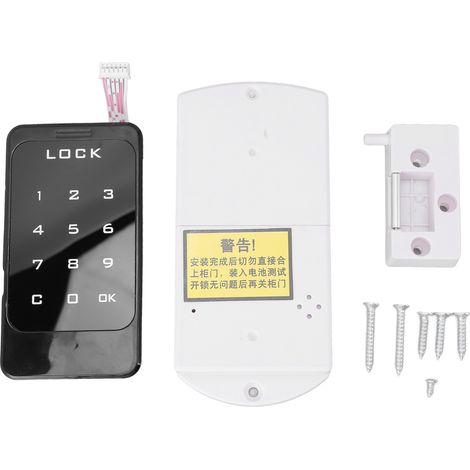 Cerradura electrónica digital con código para armario, cerradura inteligente con contraseña y teclado táctil, cerradura para armario o archivador, ideal para el hogar, la oficina o el apartamento. (1/5)