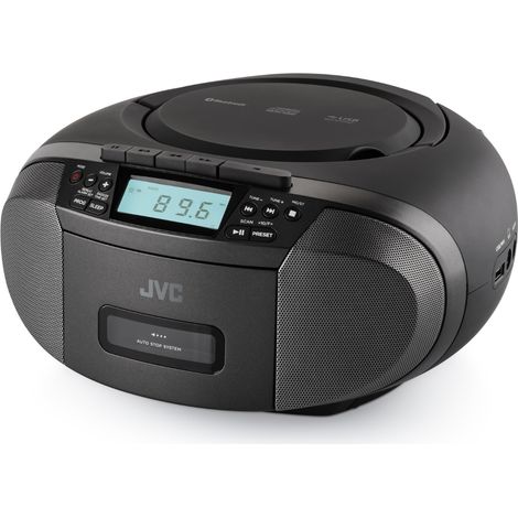 Radio Portatile JVC RC-E444B Nera con Lettore CD, MP3, FM/AM e Batteria Ricaricabile (1/5)