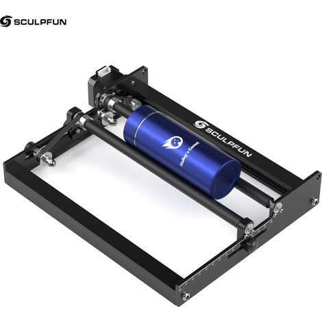 Rotary Laser Roller Laser Engraver 360° Rotating Y-Axis Rotary Roller for Various Engraving Diameters from 6 to 150 mm for Laser Engraving of Cylindrical Objects and Cans (1/5)