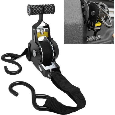 Sangles à cliquet rétractables robustes pour moto, camion, remorque, fourgonnette