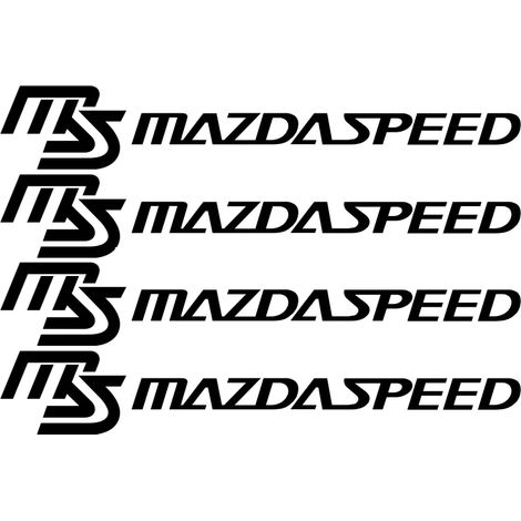 (Noir MS, 4 pièces) 4 autocollants décoratifs pour poignées de porte et rétroviseurs de voiture, compatibles avec Mazda Speed MS, Axela Atenza, Demio 5, 6, CX-5, CX-8, MPS, CX-4 et 3. (1/4)