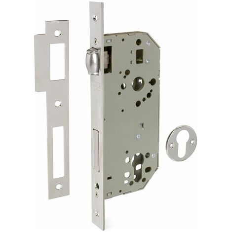 Cerradura Tesa R.2036-50 Acero Inox   - Cerraduras Embutidas Rodillo y Llave - TESA 4036 Con cilindro (1/3)