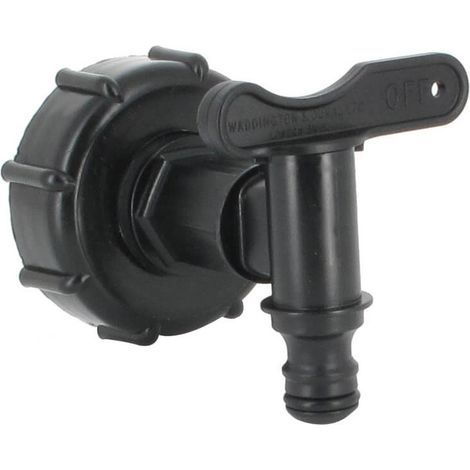 TAISHENGDA- Raccord rapide S60X6 – Robinet PEHD pour cuve 1000 L – Sortie Ø 15 mm type Gardena – Entrée taraudée femelle (1/5)
