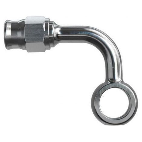 Banjo Acier Plaqué coudé 90° à plat Ø10mm Pour Durite Pré Sertie