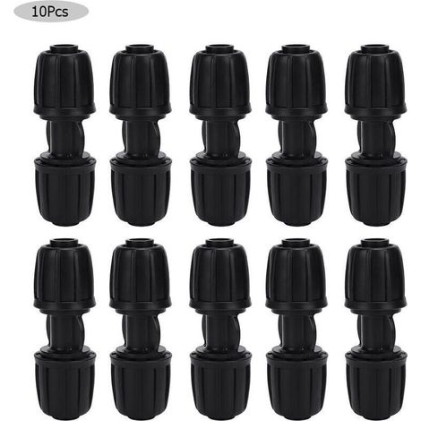10 Pices Connecteur D\'eau Droit Raccord D\'irrigation Goutte Goutte de Jardin pour quipement D\'arrosage de Tuyau PE 16mm (1/4)