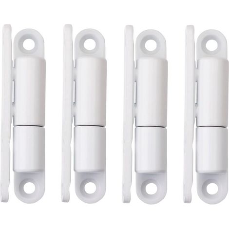 Lot de 4 charnières de porte/à visser avec technologie de roulement lisse sans entretien pour portes jusqu'à 40 kg 15 x 83 mm laqué blanc. (1/4)