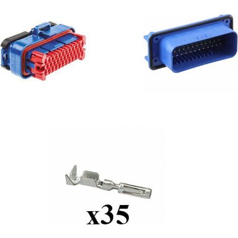 Kit Connettore Ampseal Maschio 35 Vie blu da circuito stampato 90°