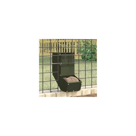 Mangeoire pour lapins, vert olive, 12,5 x 26 x 28,5 cm
