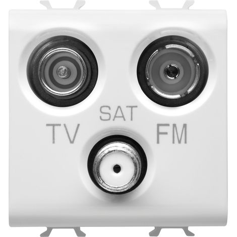 PRISE TV+FM+SAT 2M BLANC SAT. GEWISS GW15382