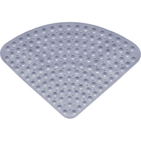 54 x 54 cm, Eckduschmatte aus Gummi, rutschfeste Badematte, antibakterielle Viertelkreismatte mit Saugnäpfen für Dusche oder Badewanne (1/4)