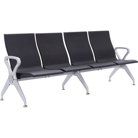 Wartebank Ermin 4-Sitzer schwarz