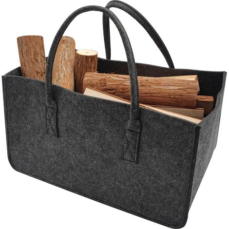 FireFix Filztasche für Kaminholz 27 x 50 x 34 cm anthrazit