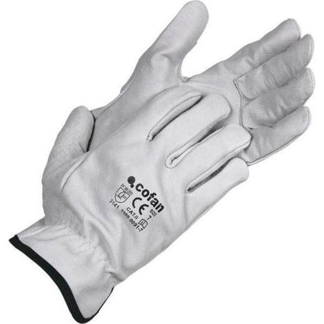 Guantes de piel de vacuno Calidad estándar T-10 (12 pares) (1/2)