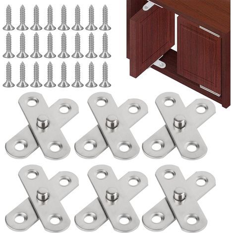 6 Pièces charniere invisible, 360° charnière porte placard, Centrales et Cachées charnière Pour Portes, Fenêtres et Armoires (1/5)