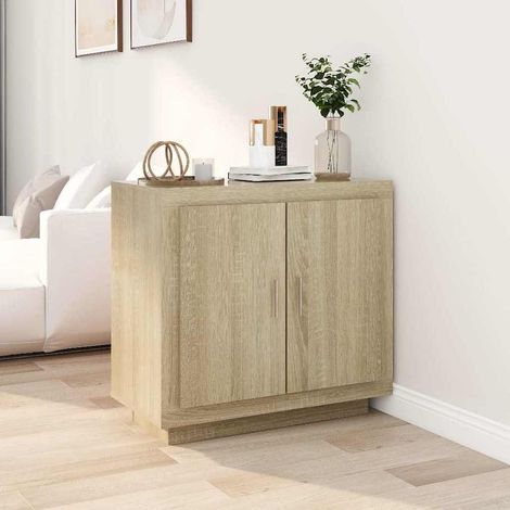 vidaXL Aparador de madera contrachapada roble Sonoma 80x40x75 cm (1/5)
