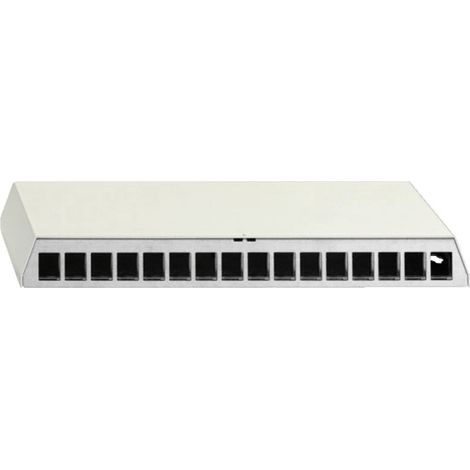 [GEBRAUCHT] B-Ware Rutenbeck Patch-Panel CAT 6 unbestückt 16 Port LSA RJ45 perlweiß 312x37.3mm (1/2)