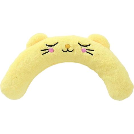 BB Sound Pet Pillow - U Shaped Neck Support pour Cats chiens – Jaune (1/5)