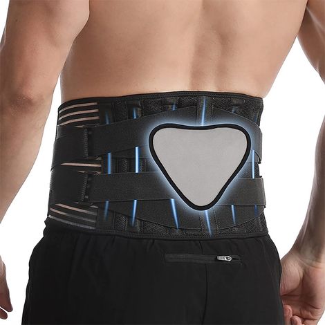 Ceinture Lombaire - Soutien Lumbal Respirant Avec Baleines Rigides Et Sangles Réglables - Pour Correction Posturale - 1 Pièce (1/5)