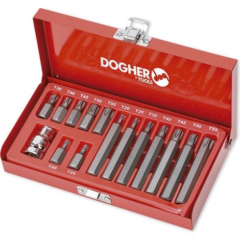 Koffer mit 10 mm Torx-Spitzen, 15 Stück  DOGHER 438-007