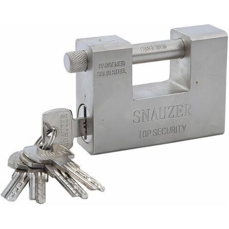 Hochleistungs-Vorhängeschloss für den Außenbereich, 1 kg, mit 5 Schlüsseln (1 Stück) – Großes, einteiliges Vorhängeschloss aus gehärtetem Stahl – 12 mm dicker Bügel – Schützt Garagen, Container, Tore  (1/5)